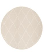 Carlos kumipohjainen matto jossa salmiakkikuosi. paksuus on 7 mm ja pyöreä matto, halkaisija on 130cm. beige
